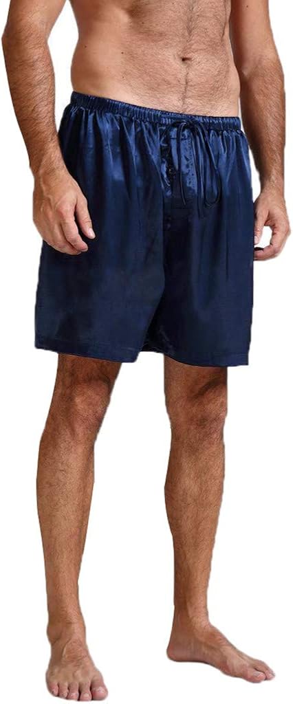Allywit Men's Fashion Summer Casual Solid Drawstring Short Pajamas Home Comfortable Pants Trouser