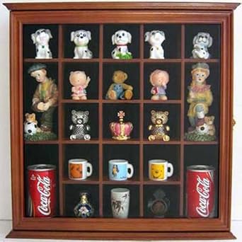 Amazon Com Walnut Wall Curio Cabinet Shadow Box With Glass