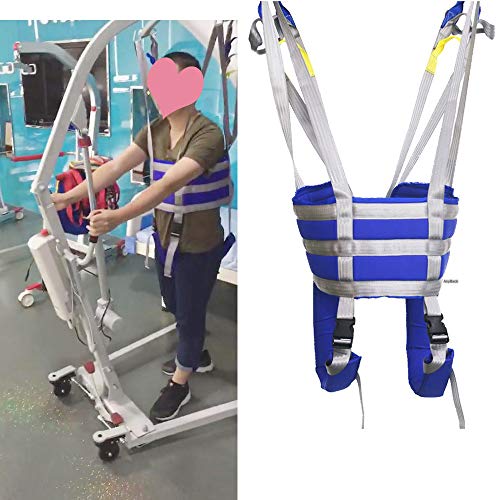 Full Body Patient Lift Slings Drive Medical Thigh Hip Waist Lumbar Back Supports Standing Aids Leg Trainers Exercise with Padded Chest Buffer Large Load Capacity 506 Lbs AnyBack