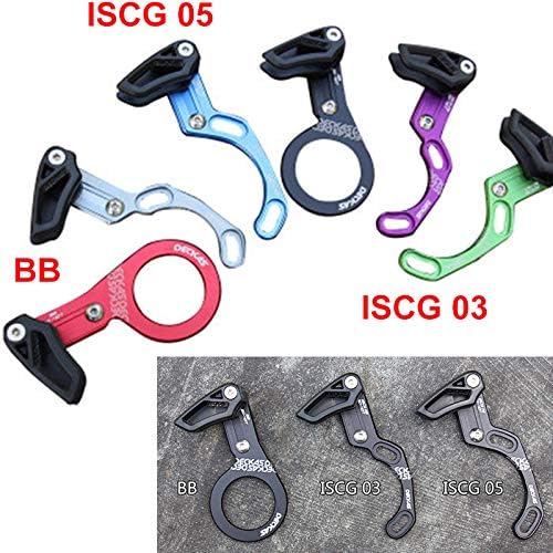 COOLOH Alloy Aluminum Bicycle Chain Guide BB Mount MTB Bike Chain Guide Narrow Wide 32T-40T Chainring Protector Single Speed Chain Bike Direct Mount (Red/Purple/Green/Blue/Black/Grey)