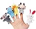 10 pcs Tiny Animal Farm Finger Puppet Toy Cloth Toy