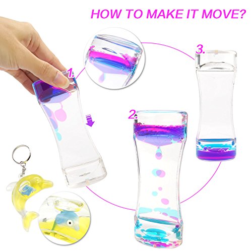 Liquid Motion Bubbler for Sensory Play, Relaxing Bubble Motion Autism ADHD Fidget Toy, Calming Toy, Sensory Visual Relaxation Desk Toy, Assorted Colors