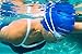 Olympian Swim Caps for Women with Long Hair, One Size Fits All, Soft Silicone, (Blue)