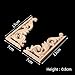BloomingJS 1Pair Wood Carved Corner Onlay Applique Frame Decor Furniture Craft Unpainted