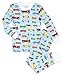 Sara's Prints Boys' Quality Cotton Long John Pajama Set