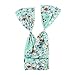 Carede Twist Bow Wire Headbands Head Wrap Fashion Bowknot Polka Dot Lattice Floral Printed Rabbit ear Wire Hairbands Hair Holder Hair Accessory for Women and Girls,Pack of 9