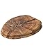 SANILO Wooden Toilet Seat with Soft Close [ELONGATED] - Decorative, Quiet & Slow Close Molded Wood Seat - With Strong Bumpers & Hinges - Adjustable Fit - Old Tree