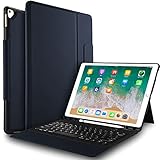 IVSO Apple New iPad Pro 12.9 2017 Case with Keyboard Ultra-Thin Detachable Wireless Keyboard Stand Case/Cover for Apple New iPad Pro 12.9 2015 and 2017 Version Tablet(Blue)