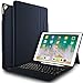 IVSO Case with Keyboard for Apple New iPad Pro 12.9 2017, Ultra-Thin One-Piece Wireless Keyboard Stand Case/Cover for Apple New iPad Pro 12.9 2015 and 2017 Version Tablet(Blue)