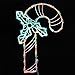 Vickerman Lighted LED Candy Cane Christmas Window Silhouette Decoration, 16.75