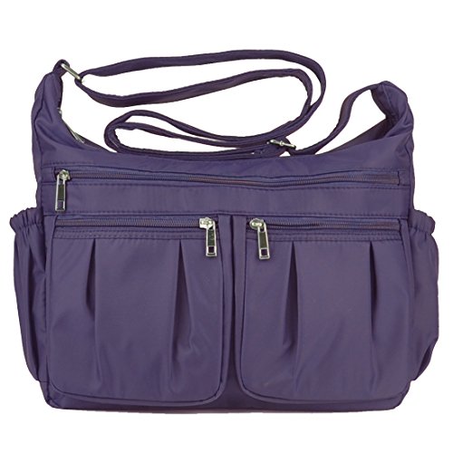 Lightweight Corss-body Purse Volcanic Rock Shoulder Bag(8981_Purple-Large)