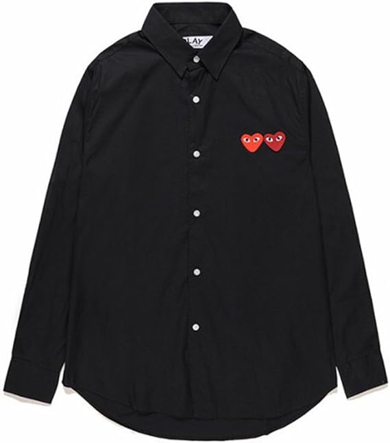 Amazon Comme Des Gargons Cdg Play コムデギャルソン メンズ シャツ 立ち襟 着ごこち抜群 長袖 ブラック L シャツ 通販