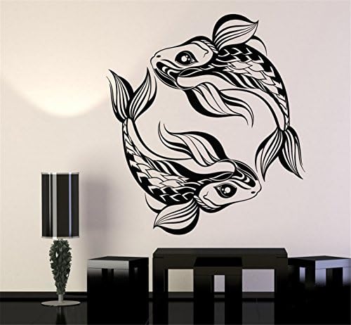 Negativ Wall Decal Pisces Horoscope Animals Fishes Vinyl Removable Mural Art Decoration Stickers for Home Bedroom Nursery Living Room Kitchen