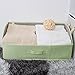 StorageWorks Storage Bins, Fabric Storage Baskets, Foldable Closet Organizer Trapezoid Storage Box, Bamboo Style, Green, EX-Jumbo, 3-Pack