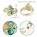 EVER FAITH Women's Austrian Crystal Enamel Adorable Animal Peacock Bangle Bracelet Multicolor Gold-Tone