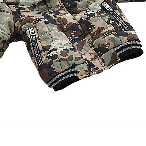 Goodkids Toddler Boys Down Jacket Winter Jacket Hooded Thickened Warm Snowsuit Coat Parka Outerwear (2T/Tag 90, Camouflage)