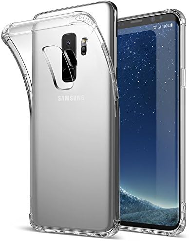 Galaxy S9 Plus Case, Exact Design Crystal Clear Reinforced Corners TPU Bumper Cushion Flexible Soft Gel TPU [Corner Protection] [Thin Slim Fit] Case for Samsung Galaxy S9 Plus (2018)