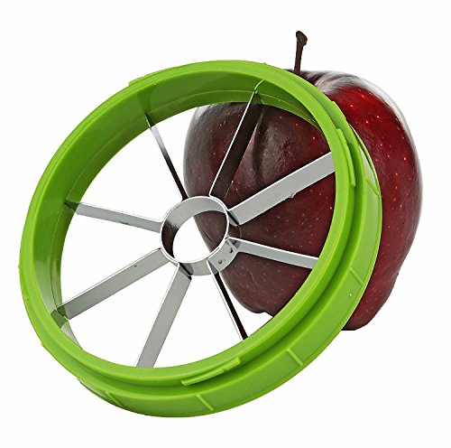 Apple Corer Mango Slicer Wedge 4 in 1 Vegetable and Fruit Cutter Stainless Steel Blades with FREE Peeler Tomato Slicer Potato French Fry Slicer Peach Corer