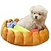 S-Lifeeling Fashion Pet Cushion Bed Detachable Updated Version Winter Plush Nest Kennel Lovely Tart Warm Comfortable Extended Dog Mat Pad Cat Mat