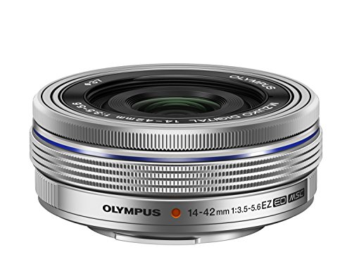 Olympus 14-42mm F3.5-5.6 EZ Interchangeable Lens For Olympus/Panasonic Micro 4/3 Digital Camera (Silver)  - International Version (No Warranty)