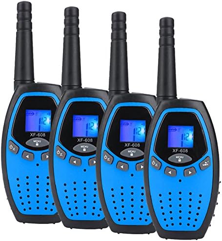 Walkie Talkies 22 Channel Two Way Radios Long Range Handheld Walkie Talky Kids Adult Blue 4 Pack