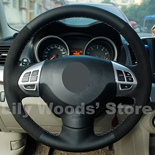 JI Loncky Genuine Leather Auto Custom Steering Wheel Cover for