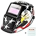 Z ZTDM Welding Helmet Mask Solar Auto Darkening,Adjustable Shade Range DIN 9-13/Rest DIN 4,Welder Protective Gear ARC MIG TIG,2pcs Extra Lens+CR2032 Battery (American Eagle)