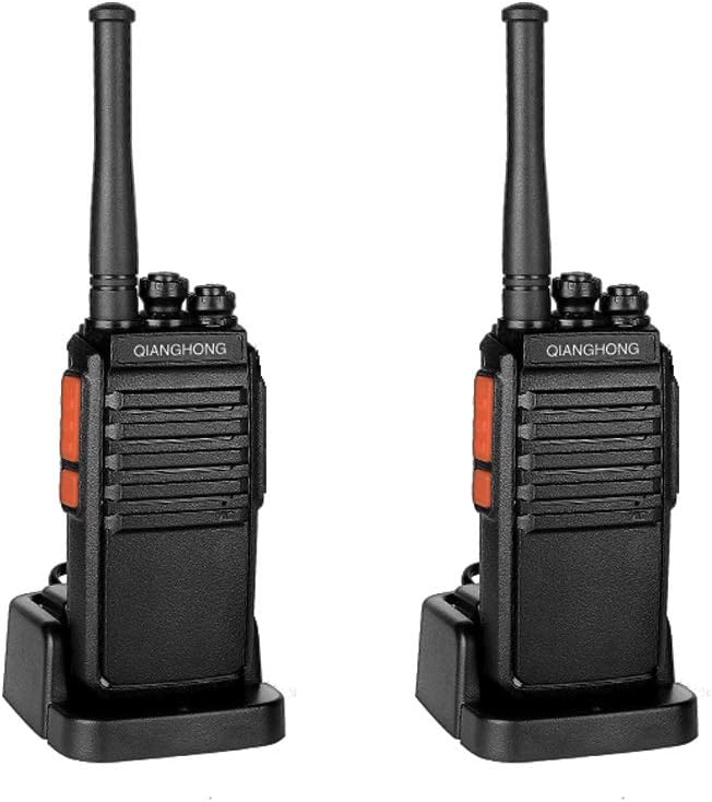 QIANGHONG BF-E50 Portable Rechargeable Long Range Two Way Radios 2 Pack UHF 400-470Mhz Walkie Talkies