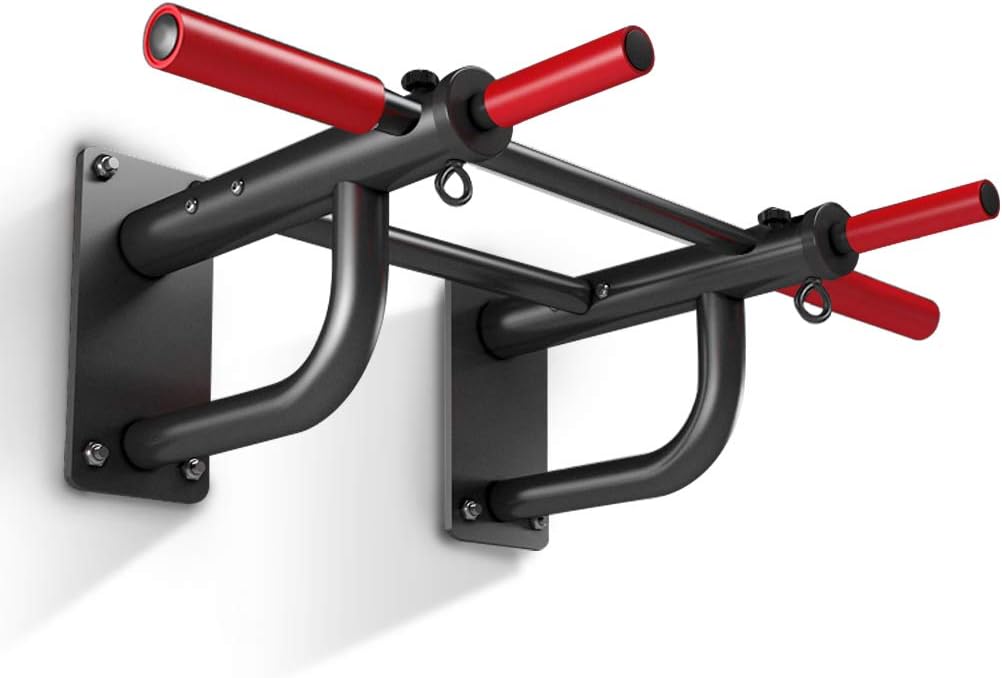 KFK Pull Up Bar Wall Mounted Strength Training Pull-Up Bars Exercise Bar Fitness Equipment : Sports & Outdoors