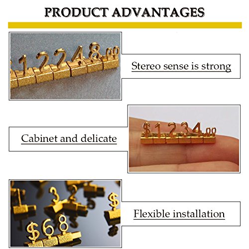 Creation Core 10 Sets Counter Stand Label Tag Metal Arabic Number Price Tag Price Display Stand