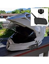 ejeas V6 de la motocicleta intercomunicador Bluetooth dúplex completo auricular moto Walkie Talkie inalámbrico Interphone casco impermeable auricular inalámbrico 6 pilotos Communicator de 1,312.3 yard