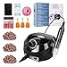 30000rpm Pro Electric Nail Drill Machine Pedicure Manicure Kits File Drill Bits Sanding Band with Cleaning Cleaner Metal+Plastic Brushes Accessory Nail Salon Nail Art Tools (Black)