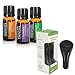 Healthy Body Essential Oils with Car Diffuser - 3 Pack Aromatherapy Essential Oils Set for Relaxation, Stress-Relief, Sleep, Energy - Defusser Essential Oils of Lavender, Peppermint, Sweet Orange
