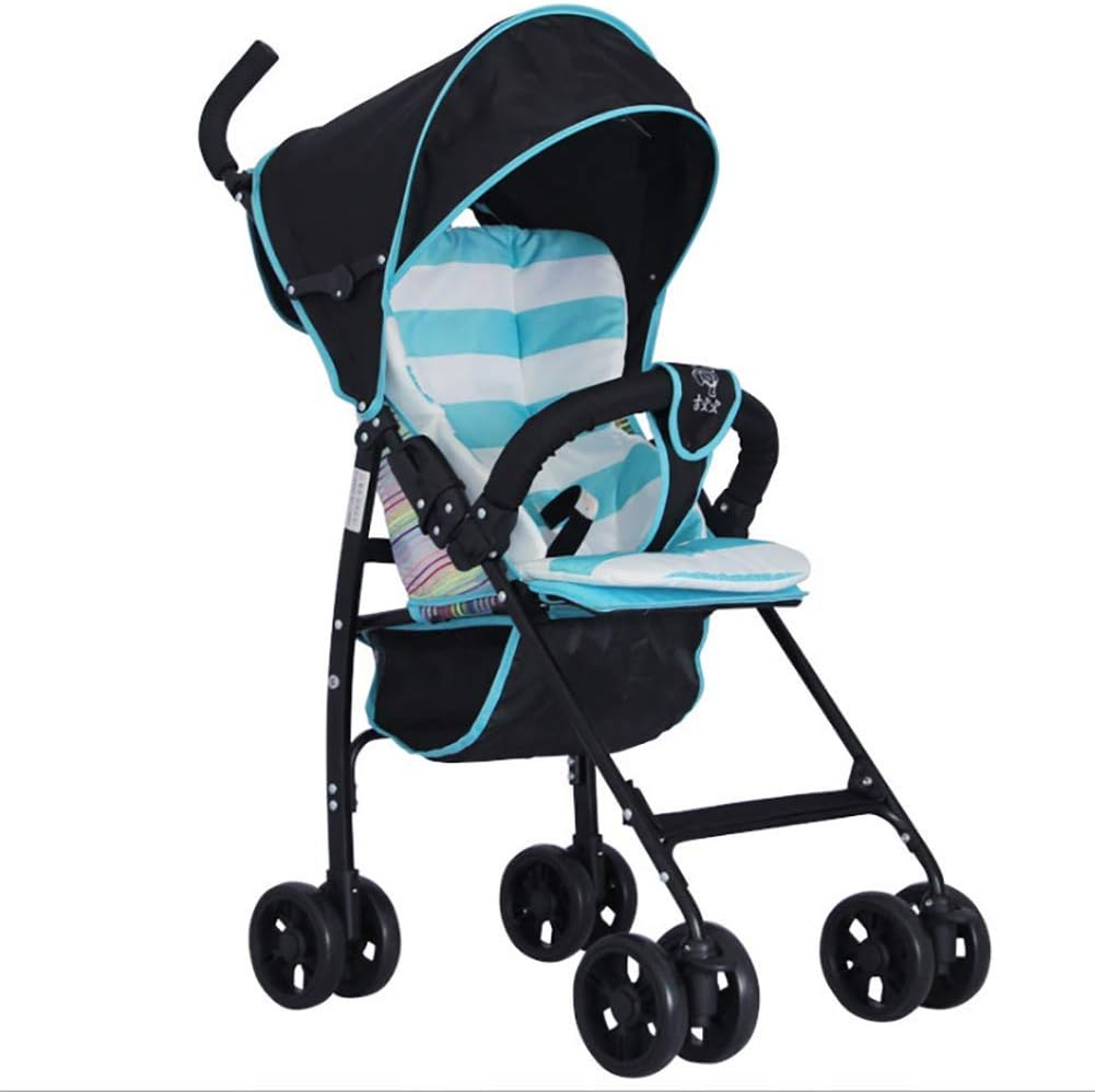 Huckyi Special Needs Stroller Lightweight Travel Buggy Foldable Baby Pushchair - Blue red purple blue