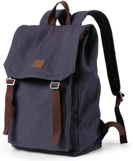 Amazon Co Jp Zldan メンズファッションカジュアルショルダーバックパックシンプルな男のバッグキャンバス旅行用バッグ中学生の女子学生 Color Blue ホーム キッチン