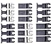 Ginsco 20 Pcs Metal Wood Precision Oscillating Multitool Quick Release Saw Blade with Storage Case