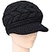 Loritta Womens Winter Warm Knitted Hats Slouchy Wool Beanie Hat Cap With Visor