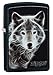 Zippo Ghostly Wolf Black Matte Pocket Lighter