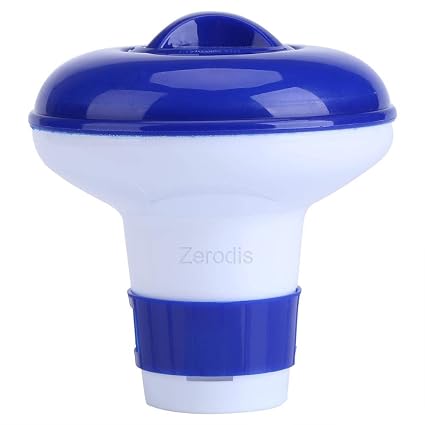 Dispenser Chimico Blu E Bianco Piscina Terme Erogatore Chimico Galleggiante Di Cloro Bromo Per Piscine Coperte E Allaperto S