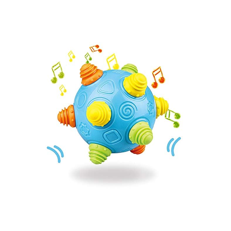 Baby Music Shake Dancing Ball Toy, BPA Free Bouncing Sensory Developmental Ball for Boys and Girls