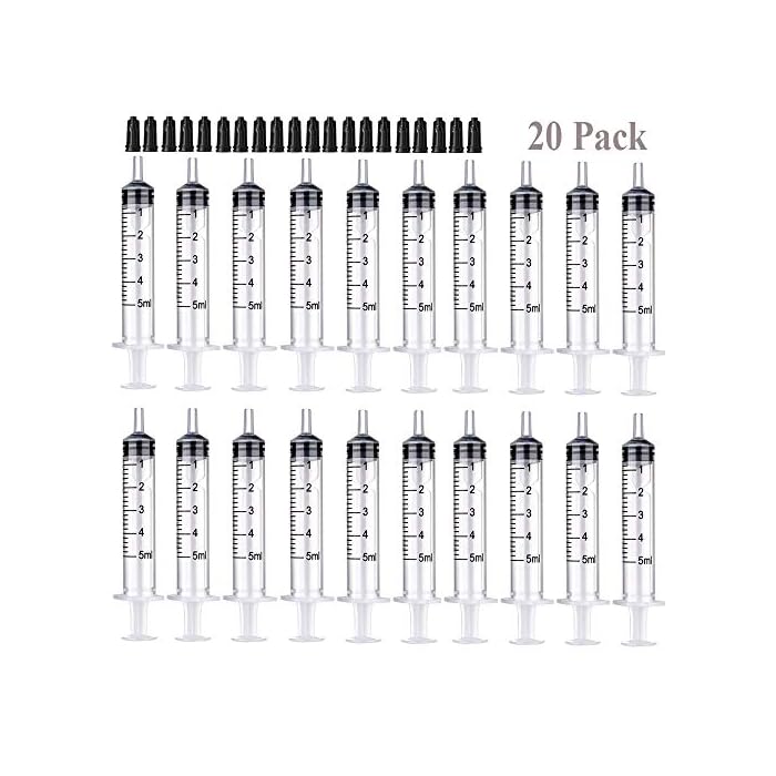5ml Syringes with Caps (20 Pack)