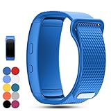 Feskio Samsung Gear Fit 2 Pro/Fit 2 SM-R360 Replacement Watch Band Strap Accessory Soft Silicone Wristband Strap Sport Band Bracelet for Samsung Gear Fit 2 Pro/SM-R360 Smartwatch
