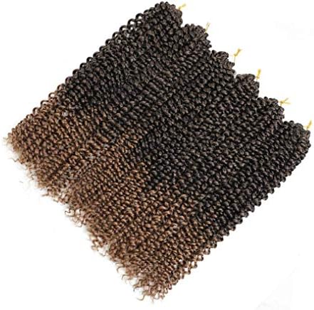 RuiFei 6 Packs Passion Twist Hair 18 Inch Water Wave Synthetic Braids for Passion Twist Crochet Braiding Hair Goddess Locs Long Bohemian Locs Hair (1B-27#)