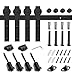 SMARTSTANDARD 5FT Mini Sliding Barn Door Hardware Track Kit -Super Smoothly and Quietly -Used for Double Opening Cabinet, TV Stand, Closet, Window -Fit 15