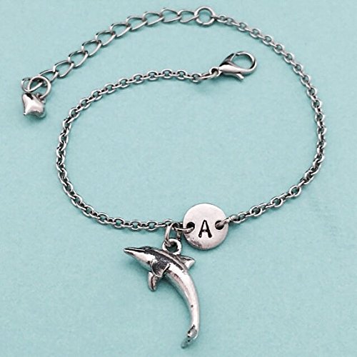 Dolphin charm bracelet, dolphin charm, adjustable bracelet