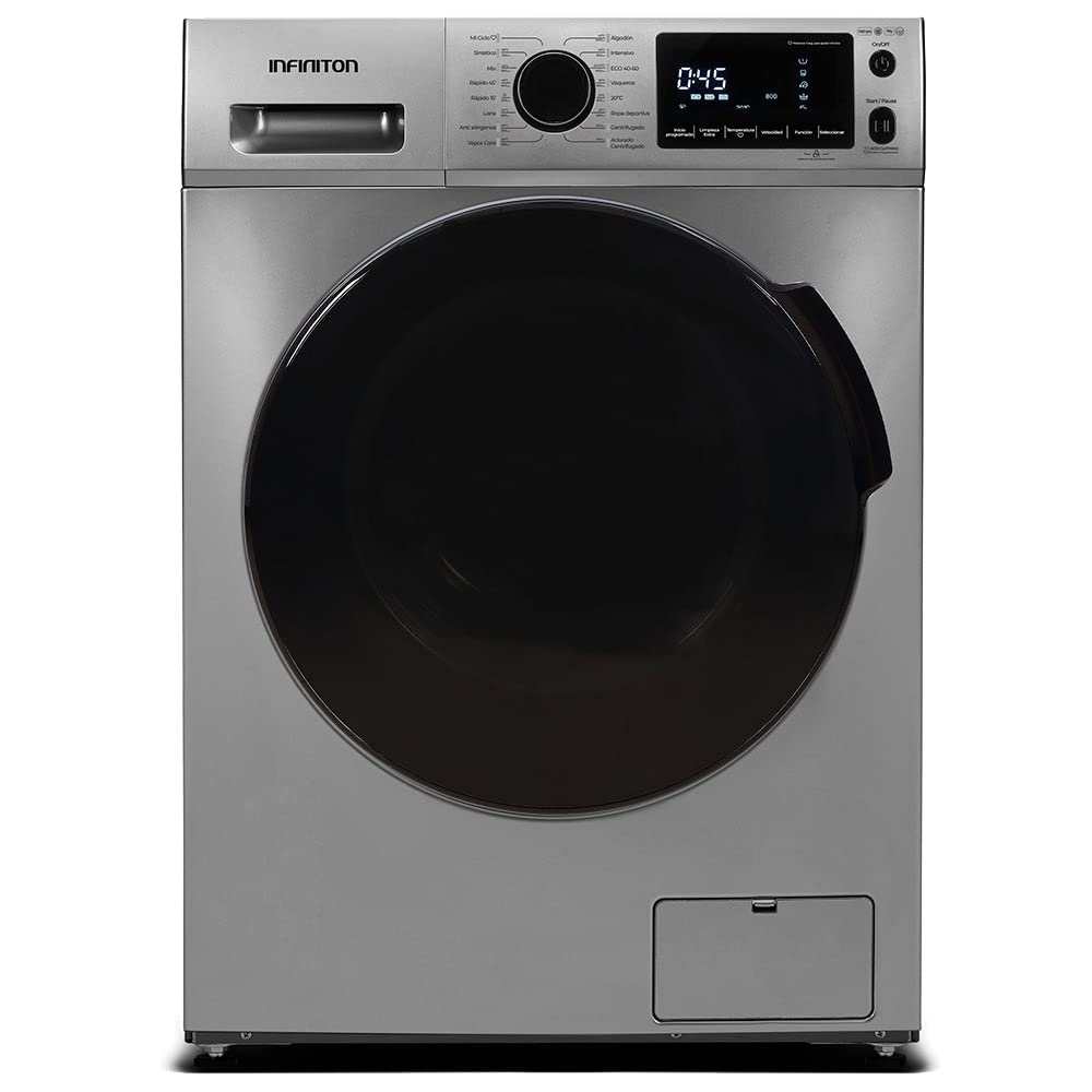 INFINITON-Lavadora-WM-C980G-Vapor-Care-Inox-9-kg-AB-1400-rpm-23-Programas-Easyplay-Carga-frontal