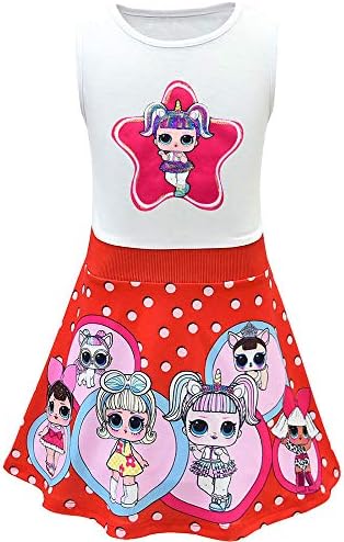 ShiJinShi Girls LOL Surprise Doll Princess Dress Cute Kids Party Dress 3-9Years