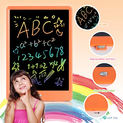 image for ORSEN LCD Writing Tablet 10 Inch, Colorful Magnetic Doodle Board Drawi
