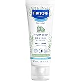 Mustela Hydra Bebe Face Cream – Daily Baby Moisturizer with Natural Avocado, Jojoba Oil & Shea Butter - 1.35 fl. oz. - Packaging may vary