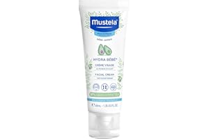 Mustela Hydra Bebe Face Cream – Daily Baby Moisturizer with Natural Avocado, Jojoba Oil & Shea Butter - 1.35 fl. oz. - Packaging may vary